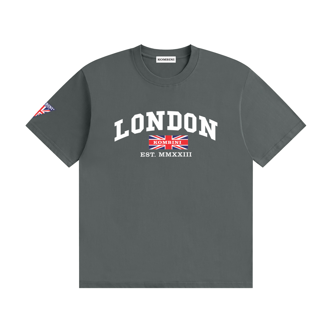 Kombini London T-Shirt flat lay back view