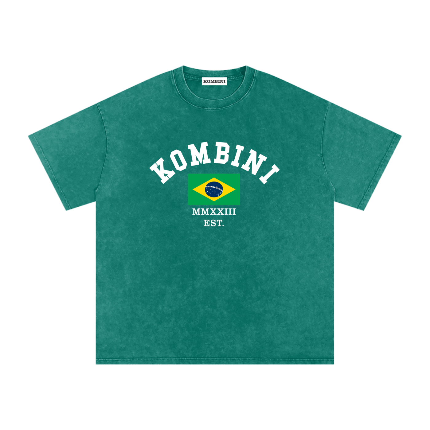 Kombini Brazil Oversized T-Shirt flat lay front view